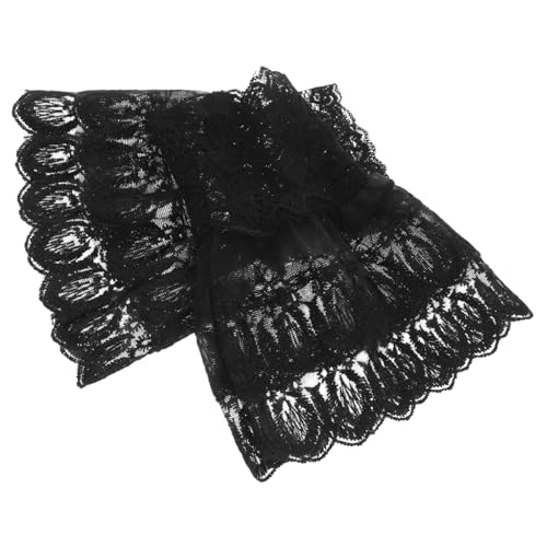 LIGIGWASH Schwarze Spitzen Fake für Damen Vielseitige Handgelenkmanschetten Polyester Komfortabel und Stilvoll Abnehmbare Ärmel Accessoires für Festliche Anlässe und Alltagsmode LIGIGWASH Schwarze Spitzen Fake für Damen Vielseitige Handgelenkmanschetten Polyester Komfortabel und Stilvoll Abnehmbare Ärmel Accessoires für Festliche Anlässe und Alltagsmode von LIGIGWASH