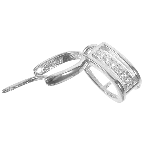 LIGIGWASH Silber Anhänger Verschluss mit Schmuckverbinder Clip für DIY Halsketten und Armbänder Einfach zu Montierender Schmuck Anhängerschlaufe Langlebiger Schmuckverschluss in Weißgold von LIGIGWASH