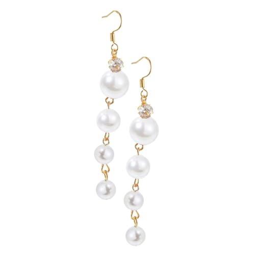 LIGIGWASH Silber Ohrhänger Damen Perlenohrringe Stil Elegant Temperament All Match Ohrschmuck für Frauen Alltag und Fest von LIGIGWASH