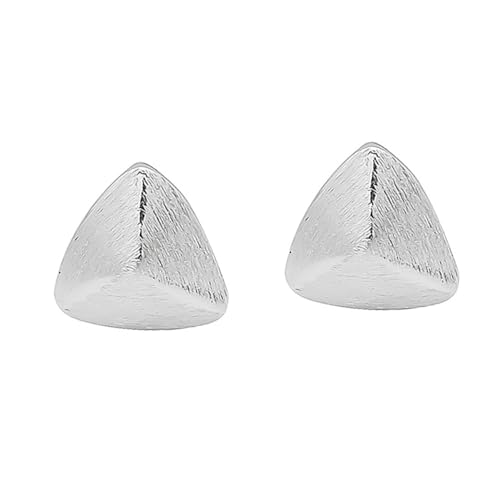 LIGIGWASH Silber Ohrstecker Damen Geometrische Dreieck Ohrringe Minimalistisch Mattiert Leicht Tragen Modisch Für Alltag Und Geschenk von LIGIGWASH