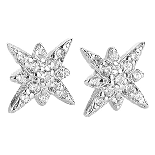 LIGIGWASH Silberne Ohrstecker Damen Stern Design Leicht und Robust Modische Ohrringe für Mädchen Vielseitig Tragbar für Alltag Party Hochzeit und Besondere Anlässe Stilvolle Ohrstecker von LIGIGWASH