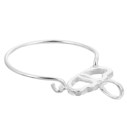 LIGIGWASH Sterling Silber Doppelherz Charm Holder Halskette Charm Anhänger Vielseitiger Kreisanhänger für Damen Romantische Schmuckstücke zu Besonderen Anlässen von LIGIGWASH