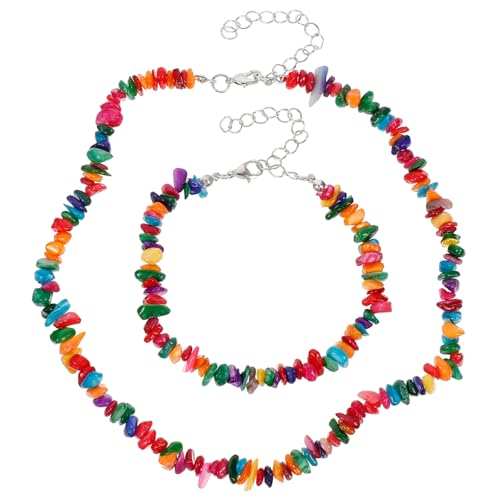 LIGIGWASH Strand Schmuckset Damen Natürlich Bunte Muschel Halskette Armband Teilig Leicht Elegant für Urlaub Party Alltag LIGIGWASH Strand Schmuckset Damen Natürlich Bunte Muschel Halskette Armband Teilig Leicht Elegant für Urlaub Party Alltag von LIGIGWASH