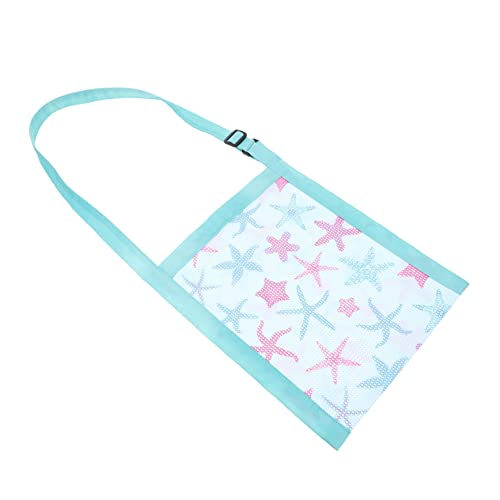 LIGIGWASH Strandtasche Mesh Netz Beuteltasche mit Verstellbarem Schultergurt und Organizer Aufbewahrungstasche für Jungen und Mädchen Praktischer Netzbeutel für Strand und Reise von LIGIGWASH