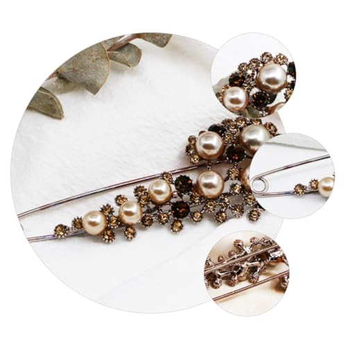 LIGIGWASH Strass Brosche mit Perlen Anstecknadel für Kleidung und Accessoires Auffällige Corsage im Vintage Stil Langlebiger Perfektes für Damen und Partys von LIGIGWASH