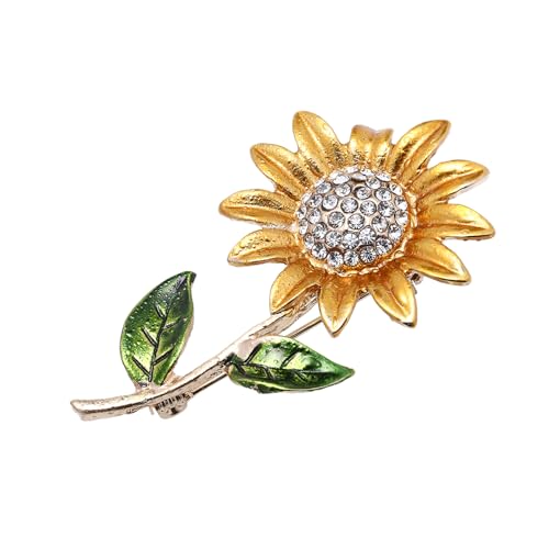 LIGIGWASH Strass Sonnenblumen Brosche Damen Anstecknadel für Hochzeit Party Kleid Schal Pullover Schmuck Accessoire Modisch Vielseitig Einsetzbar von LIGIGWASH