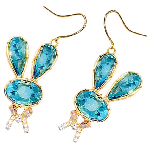 LIGIGWASH Strassbesetzte Hasenohren Ohrringe Damen Ohrstecker mit Einzigartigem Kaninchen Design Funkelnde Diamantverzierung Party und Festtags Ohrringe Vielseitig Kombinierbar von LIGIGWASH