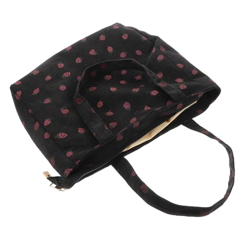 LIGIGWASH Strawberry Canvas Tote Bag Damen Schultertasche Groß Fassungsvermögen Robuste Einkaufstasche Vielseitig Für Schule Arbeit Alltag von LIGIGWASH