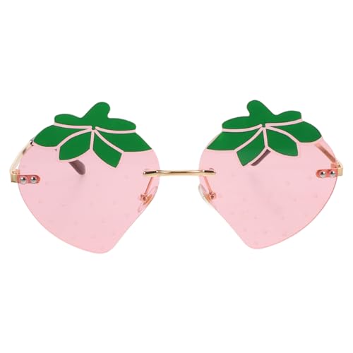 LIGIGWASH Strawberry Sonnenbrille Damen Randlos Leicht UV Schutz Retro Festival Party Sonnenbrille Modisches Accessoire für Outdoor Sommerurlaub LIGIGWASH Strawberry Sonnenbrille Damen Randlos Leicht UV Schutz Retro Festival Party Sonnenbrille Modisches Accessoire für Outdoor Sommerurlaub von LIGIGWASH