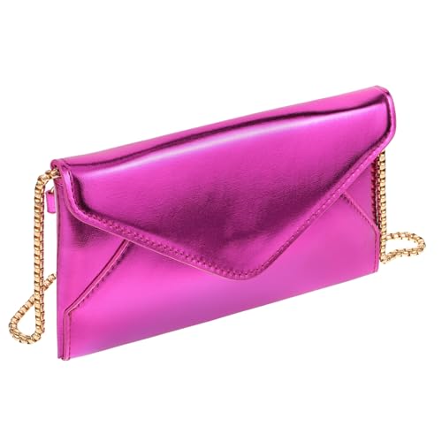 LIGIGWASH Stylische Damen Umhängetasche Metallic Schultertasche Abend Clutch in Candy farben Kleine Crossbody Bag mit Passender Kapazität für Handy und Karten Modische Schultertasche für von LIGIGWASH