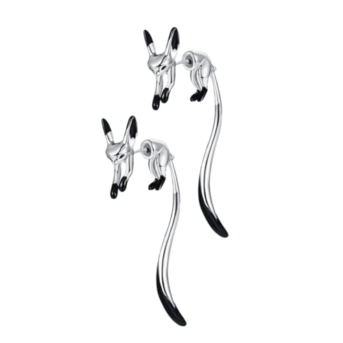 LIGIGWASH Stylische Fox Ohrstecker Damen Emaille Tiermotiv Ohrringe Leicht und Hautfreundlich Allergikergeeignet Eleganter Ohrschmuck für Alltag und Büro von LIGIGWASH