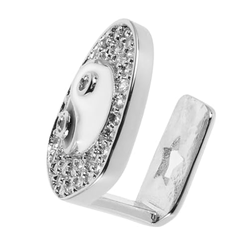 LIGIGWASH Zahnschmuck -bling Mit Tai-chi-design Aus Kupfer Mit Kristallverzierungen Für Mundgrills Und Zahngrills Geeignet Für Rapperkostüm Und Modeschmuck Für Männer Und Frauen von LIGIGWASH