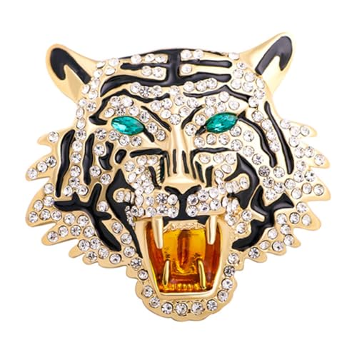 LIGIGWASH Tiger Brosche mit Funkelnden Strasssteinen Schmuck Anstecknadel für Pullover und Anzug Tier Corsage für Damen und Herren Vielseitiges Kleidung Accessoire von LIGIGWASH
