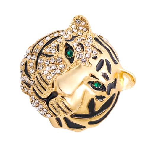 LIGIGWASH Shiny Tiger Brosche Aus Vintage Wasserstein-anstecknadel Für Anzüge Modisches Accessoire Für Partys Und Bühnenauftritte Für Männer Und Frauen von LIGIGWASH