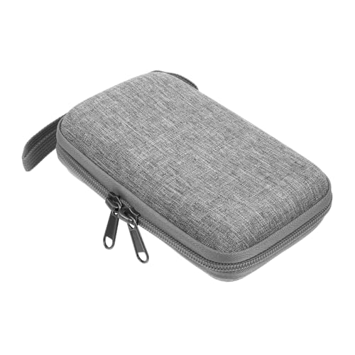 LIGIGWASH Tragbare Aufbewahrungstasche für Mobile Laufwerke und Kabel Kompakter Organizer mit Durchdachtem Innenlayout Leichter Harddrive Case für Outdoor Einsatz Stilvolle Graue von LIGIGWASH