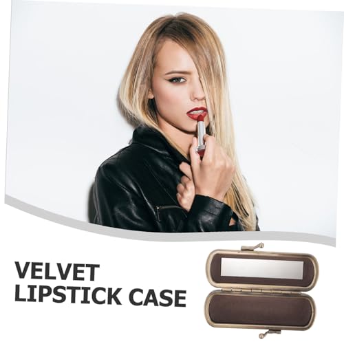 LIGIGWASH Tragbarer Lippenstift-etui aus Samt mit Dekorativem Muster Kompakt und Leicht Multifunktionaler Kosmetik-Organizer für Frauen für Handtasche und Reise für Schmuck und Kleinteile von LIGIGWASH