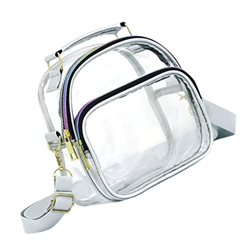 LIGIGWASH Transparente Crossbody Bag aus Umweltfreundlichem PVC Geräumige Leichte Damen Schultertasche für Alltag Party Konzert mit Praktischem Frontfach Geruchsfrei und Einfach zu Reinigen von LIGIGWASH