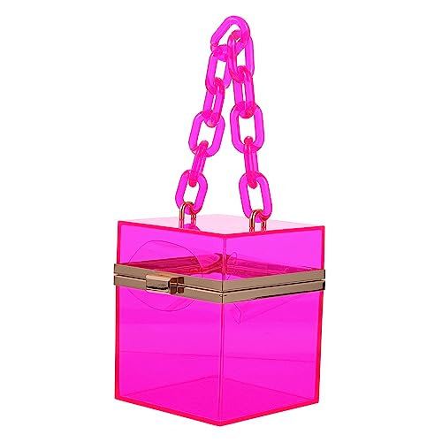 LIGIGWASH Transparente Jelly Bag Schultertasche aus Resin Quadratische Umhängetasche mit Modernem Durchsicht design Leichte Crossbody Handtasche für Alltag und Freizeit von LIGIGWASH