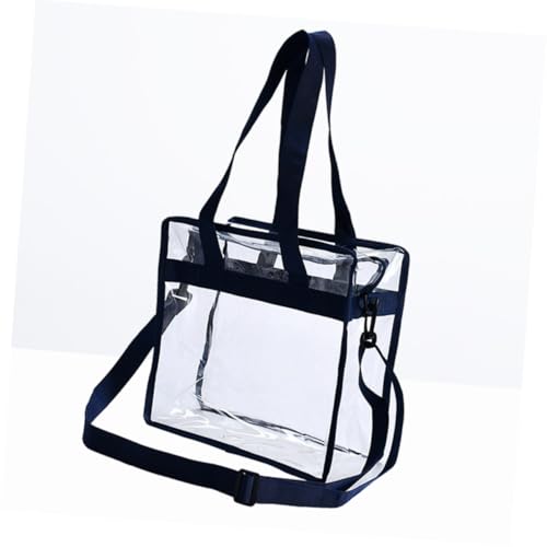 LIGIGWASH Transparente PVC Schultertasche Damen Große Sommer Crossbody Bag Leichte Handtasche Schwarz Vielseitig Strandtasche Reisetasche von LIGIGWASH