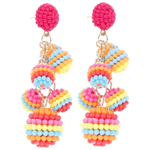 LIGIGWASH Trauben Ohrringe Damen Hängend Leicht Resin Schmuck Süße Lange Ohrhänger Trendige Geschenkidee von LIGIGWASH