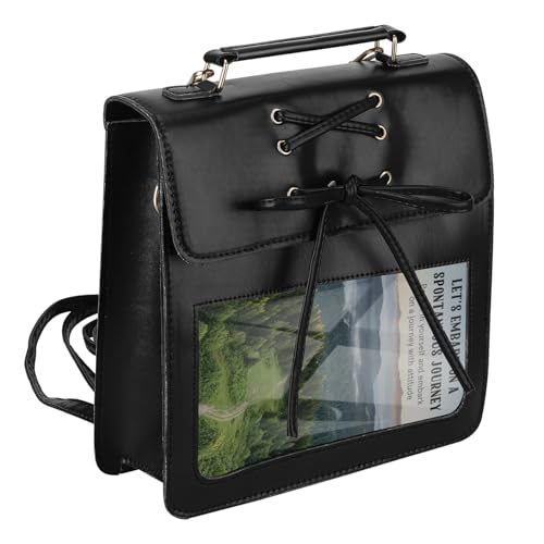 LIGIGWASH Trendige Schwarze Crossbody Bag Damen Schultertasche aus PU und Polyester Leichte Umhängetasche mit Pin Display Vielseitig Nutzbar für Alltag und Reisen Geräumige Handtasche für von LIGIGWASH