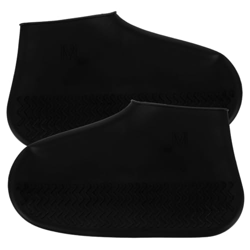 LIGIGWASH Überschuhe rutschfest Strapazierfähig Schwarz Gr Schutz Überzieher für Damen und Herren Alltag Outdoor Regen Schnee von LIGIGWASH