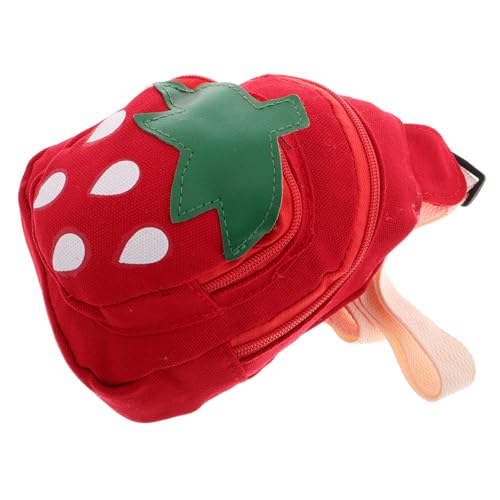 LIGIGWASH Umhängetasche Erdbeer Kleine Rote Canvas Tasche Leichte Crossbody Handtasche für Mädchen Vielseitig für Schule Reisen Outdoor Aktivitäten Strapazierfähig und zu Tragen von LIGIGWASH