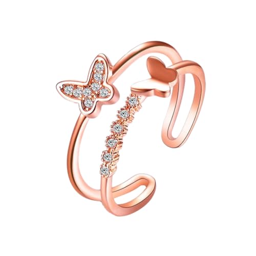 LIGIGWASH Schlichter Damen Ring Aus Verstellbarer Fingerring Mit Design Elegantes Schmuckstück Für Zeigefinger von LIGIGWASH