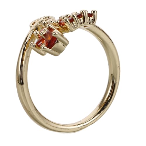 LIGIGWASH Verstellbarer Geometrischer Ring Buntem Minimalistischer Blumenring Inspiriert Natur Anpassbarer Leaf Finger Ring für Damen Eleganter Schmuck für von LIGIGWASH