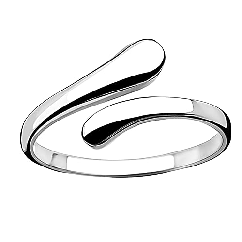 LIGIGWASH Verstellbarer Geometrischer Ring für Damen Offener Finger Ring Kupfer Minimalistischer Schmuck für Besonderen von LIGIGWASH