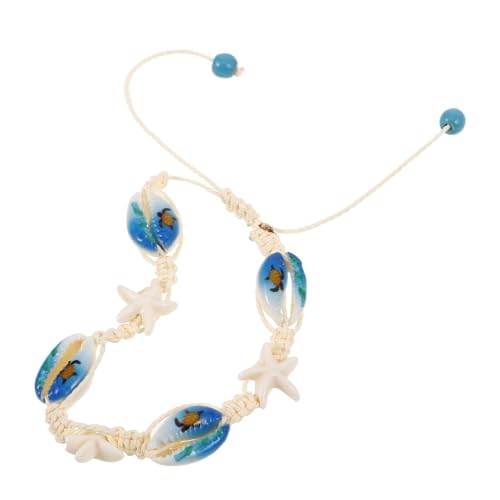 LIGIGWASH Verstellbares Armband Damen Handgewebtes Delikates Schmuckstück mit Schildkröten Anhänger Vielseitig als Fußkettchen oder Halskette Tragbar Boho Strandstil Accessoire von LIGIGWASH