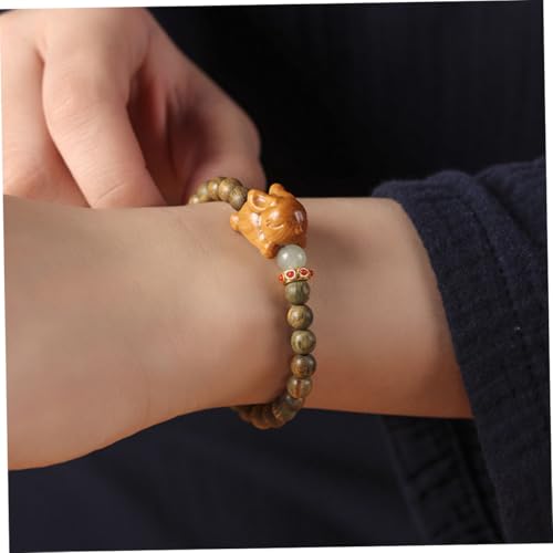 LIGIGWASH Verstellbares Sandelholz Armband mit Niedlichem Kaninchen Design Perlenarmband für Freunde und Modisches Komfortables Schmuckstück für Damen und Herren zu Ostern und Besonderen von LIGIGWASH