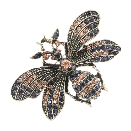 LIGIGWASH Vintage Brosche Damen Insekten Anstecknadel mit Funkelnden Strasssteinen Modische Bienen und Motten Pins für Kleidung Hüte Schals Unisex Accessoire Elegant und Retro von LIGIGWASH