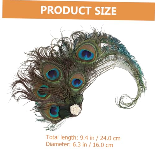 LIGIGWASH Vintage Federn Haarschmuck Fascinator Haarclip Damen Flapper Jahre Accessoire für Tea Party Halloween und Festlichkeiten von LIGIGWASH