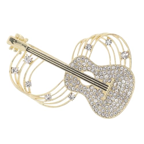 LIGIGWASH Vintage Inspirierte Violin Brosche mit Musiknoten Glänzende Strass Anstecknadel für Damenkleidung Rucksack und Hut Vielseitiger Schmuck für Besondere Anlässe und Geschenke von LIGIGWASH