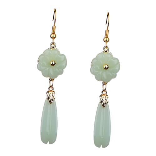 LIGIGWASH Vintage Lange Ohrhänger Damen Ethno Stil Zarte Ohrringe Retro Ohrschmuck für Besondere Anlässe und Alltag in Hellem Grün LIGIGWASH Vintage Lange Ohrhänger Damen Ethno Stil Zarte Ohrringe Retro Ohrschmuck für Besondere Anlässe und Alltag in Hellem Grün von LIGIGWASH