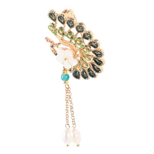 LIGIGWASH Vintage Pfauen Brosche mit Quaste Tier Anstecknadel für Damen Langlebige Kleidung Verzierung Geeignet für Anzüge Taschen Schals und Festliche Anlässe von LIGIGWASH