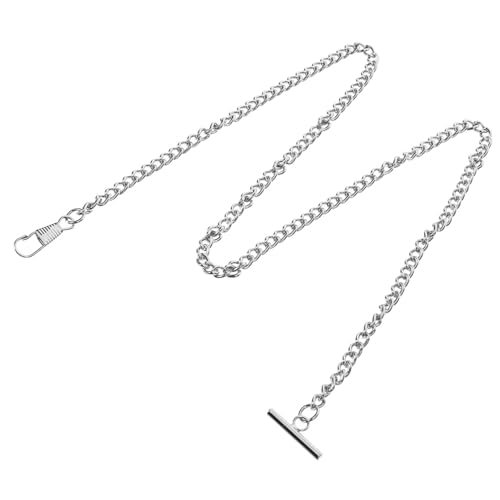LIGIGWASH Vintage Taschenuhrkette Metall Silber Retro T Bar Gürtelkette für Männer Frauen für Jeans Schlüsselanhänger Perfektes für DIY von LIGIGWASH