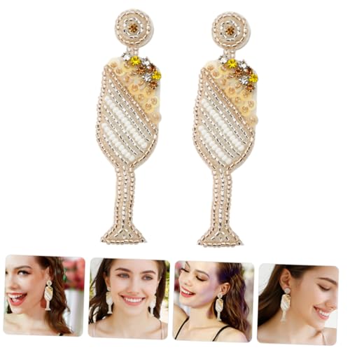 LIGIGWASH Vintage Tropfenohrringe Damen Lange Handgefertigte Perlen Brautschmuck Ohrringe Für Braut Und Brautjungfern Hochzeit Schmuck von LIGIGWASH