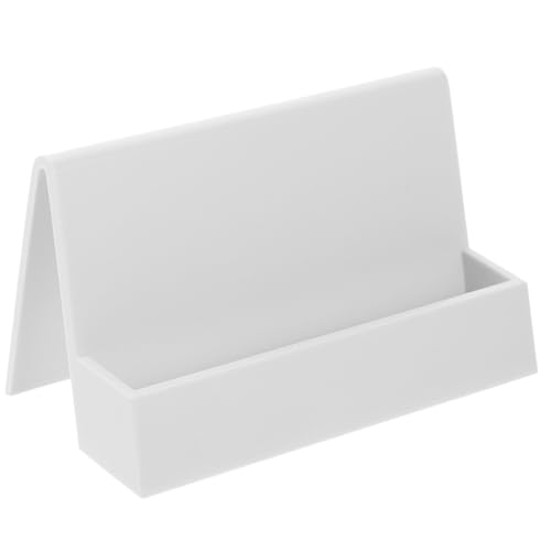 LIGIGWASH Visitenkartenhalter Organizer Robust Kompakt für Schreibtisch Büro Weiß Business Card Holder Business Card Display Stand für Professionelle Namenskarten Präsentation von LIGIGWASH