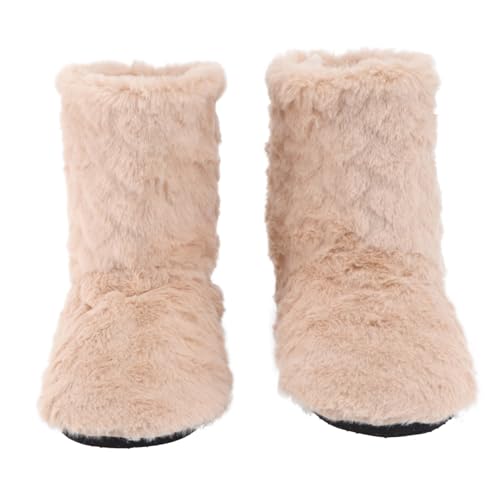 LIGIGWASH Warme Rutschfeste Indoor hausschuhe mit Weicher Strapazierfähiger Sohle Unisex Geeignet für Küche Wohnzimmer Schlafzimmer Komfort und Modischer Look Kamelbraun von LIGIGWASH