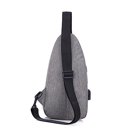 LIGIGWASH Wasserdichte Herren Schultertasche Sport Brustbeutel mit USB Ladefunktion Verstellbarer Gurt Multi Layer Phone Storage Pouch für Reisen und Outdoor Aktivitäten von LIGIGWASH