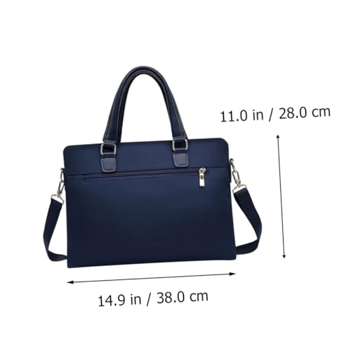 LIGIGWASH Wasserdichte Oxford Stoff Business Umhängetasche Herren Handtasche mit Diebstahl Reißverschluss Laptop Aktentasche für Freizeit und Büro in Blau von LIGIGWASH