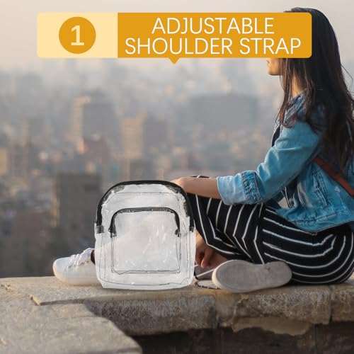 LIGIGWASH Wasserdichte Transparente Crossbody Tasche mit Verstellbarem Schultergurt für Damen Multifunktionale Umhängetasche für Stadion Konzert und Alltag Leichte Klare Handtasche von LIGIGWASH