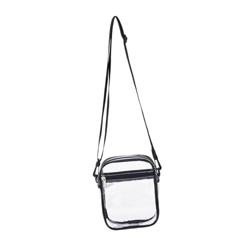 LIGIGWASH Wasserdichte Transparente PVC Umhängetasche Kleine Crossbody Bag Vielseitig als Geldbeutel und Freizeitbeutel für Arbeit Schule Shopping Geeignet von LIGIGWASH