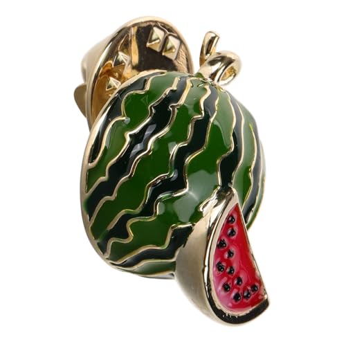 LIGIGWASH Wassermelonen Brosche Clip Anstecknadel Schmuck für Damen Schalkragen Clip Cardigan Schalhalter Accessoire Süße Fruchtform Kleidungsklammer Vielseitig Einsetzbar von LIGIGWASH