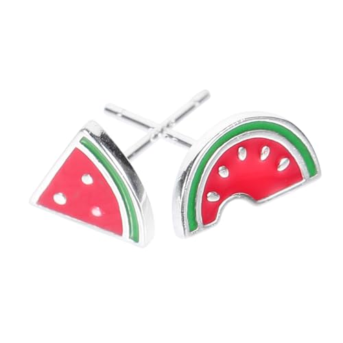 LIGIGWASH Wassermelonen Ohrringe Damen Silber Sommer Fruchtige Kleine Ohrstecker Schmuckgeschenke für Alltag Party Strand von LIGIGWASH