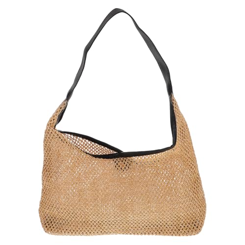 LIGIGWASH Woven Straw Umhängetasche für Damen Stylische Strandtasche im Retro Design für Sommerurlaub Große Kapazität Strapazierfähiges Material Vielseitig Kombinierbar von LIGIGWASH