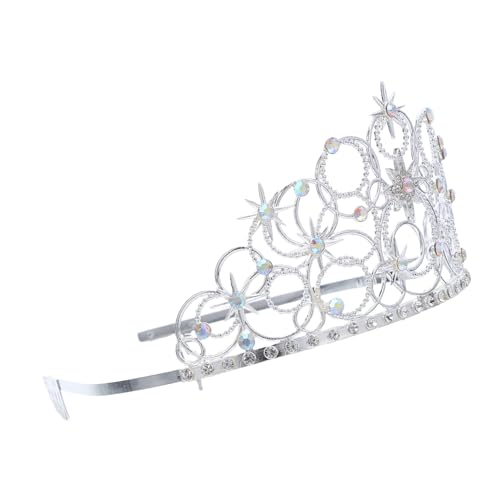 LIGIGWASH Zinklegierung Stern Krone Haarreif mit Funkelnden Strasssteinen Leichter Haarreifen Moderne Prinzessin Tiara für Hochzeiten Partys und Bühnenauftritte von LIGIGWASH