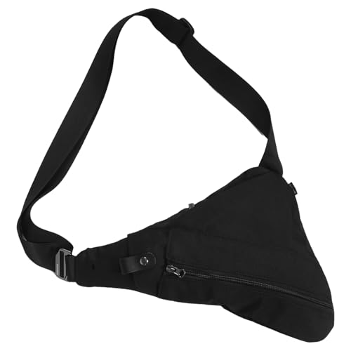 LIGIGWASH wasserdichte Crossbody Umhängetasche Herren Verstellbar Ergonomisch Gepolstert Für Reisen Alltag Workout Freizeit Schwarz Klein von LIGIGWASH
